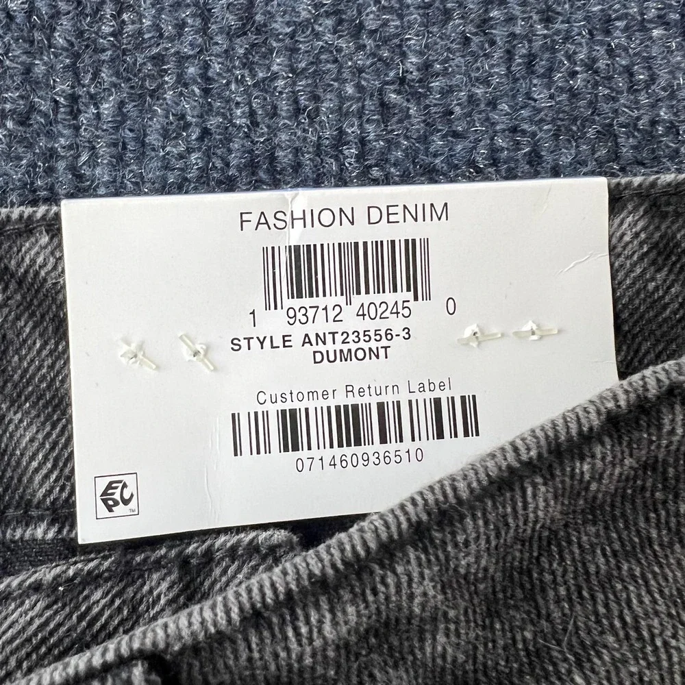 And Now This‎ Jeans Womens 25 Gray High Rise Straight Cropped Criss Cross Dumont